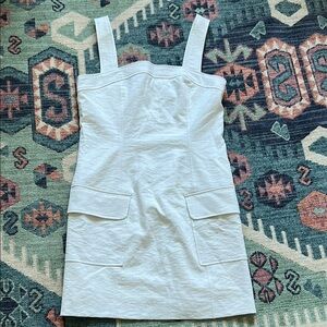 BCBG White Shift Dress with Wide Straps